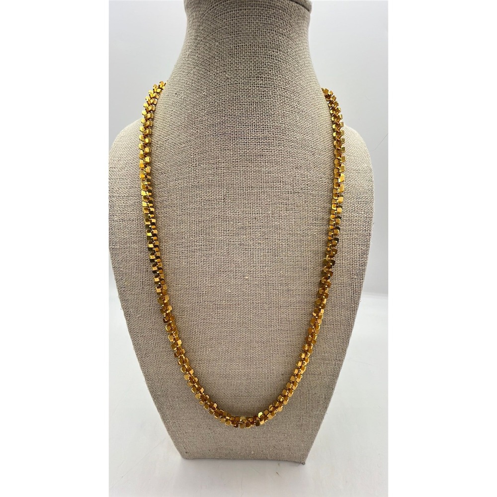 Lady Remington Gold Box Chain Necklace 22.5" Quiet Luxury Old Money Preppy